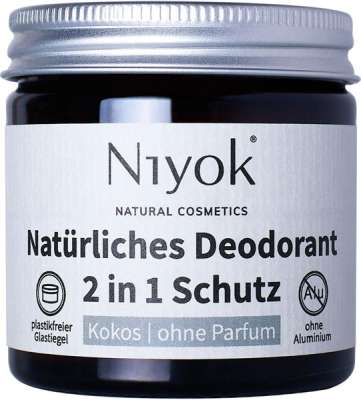 niyok deodorant creme im glas tiegel kokos ohne parfum 50 g Vegane Drogerie: Für Umwelt, Haut und Gewissen